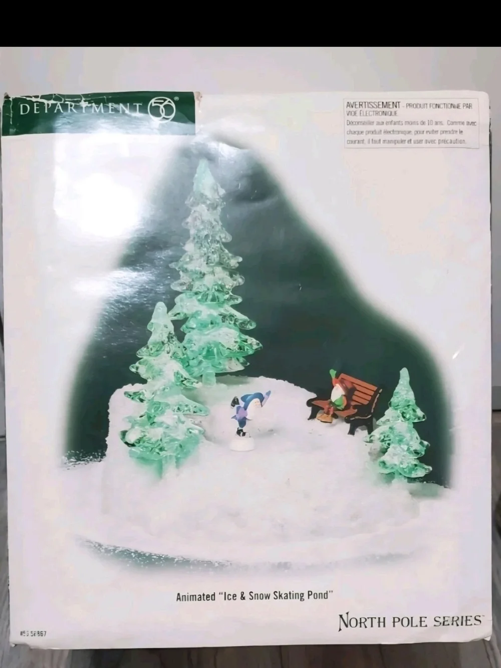 Dept 56 Ice & Snow Skating Pond NORTH POLE SERIES (UPGRADED W/ NEW MOTOR)